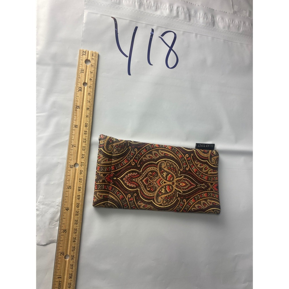 Ellen Tracy Paisley Fabric Clutch‎ Wallet Small Pouch Multicolor